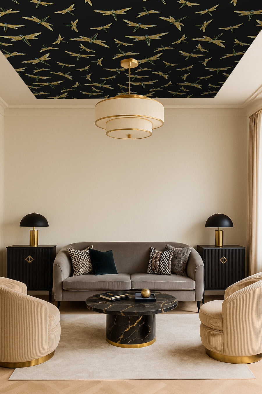 Look Up in Style: How to Wallpaper Your Ceiling