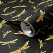 Load image into Gallery viewer, DRAGONFLY SWARM BLACK: Wallpaper
