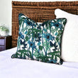 Load image into Gallery viewer, ELECTRIC LAGOON WHITE: velvet cushion