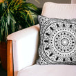 Load image into Gallery viewer, INSECT MANDALA WHITE: velvet cushion
