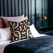 Load image into Gallery viewer, REBEL KNIT ONYX: velvet cushion