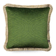 Load image into Gallery viewer, WILD WHISPERS GRASSLAND: fringed velvet cushion