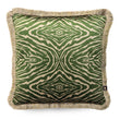 Load image into Gallery viewer, WILD WHISPERS GRASSLAND: fringed velvet cushion