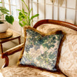 Load image into Gallery viewer, CANOPY DAYDREAM DAWN: fringed velvet cushion
