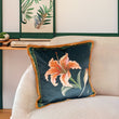 Load image into Gallery viewer, FIERCE BLOOM: velvet cushion