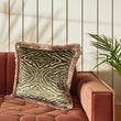 Load image into Gallery viewer, WILD WHISPERS GRASSLAND: fringed velvet cushion