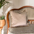 Load image into Gallery viewer, WILD WHISPERS SAVANNAH: fringed velvet cushion
