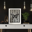 Load image into Gallery viewer, DECO BUTTERFLY print : black/ white
