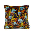 Load image into Gallery viewer, CORAL ODYSSEY BLACK: velvet cushion