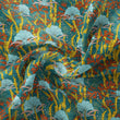 Load image into Gallery viewer, CORAL ODYSSEY TEAL: Velvet Fabric (per metre)