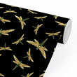 Load image into Gallery viewer, DRAGONFLY SWARM BLACK: Wallpaper Sample