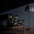 Load image into Gallery viewer, DRAGONFLY SWARM BLACK: Velvet Fabric (per metre)