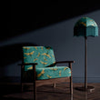 Load image into Gallery viewer, DRAGONFLY SWARM SAGE: Velvet Fabric (per metre)