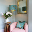 Load image into Gallery viewer, DRAGONFLY SWARM SAGE: Velvet Lampshade