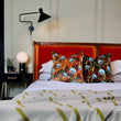 Load image into Gallery viewer, CORAL ODYSSEY BLACK: velvet cushion