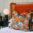 Load image into Gallery viewer, CORAL ODYSSEY ORANGE: velvet cushion