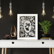 Load image into Gallery viewer, ELEMENTAL KOI print : black/ white