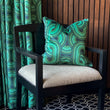Load image into Gallery viewer, REBEL KNIT MALACHITE: velvet cushion