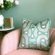 Load image into Gallery viewer, REBEL KNIT TOURMALINE: velvet cushion
