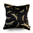 Load image into Gallery viewer, DRAGONFLY SWARM BLACK: velvet cushion