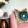 Load image into Gallery viewer, ZELLANDINE'S EMERALD BROOCH: velvet cushion
