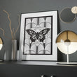 Load image into Gallery viewer, DECO BUTTERFLY print : black/ white