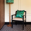 Load image into Gallery viewer, REBEL KNIT MALACHITE: velvet cushion