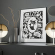 Load image into Gallery viewer, ELEMENTAL KOI print : black/ white