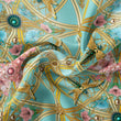 Load image into Gallery viewer, ZELLANDINE AQUA: Velvet Fabric (per metre)