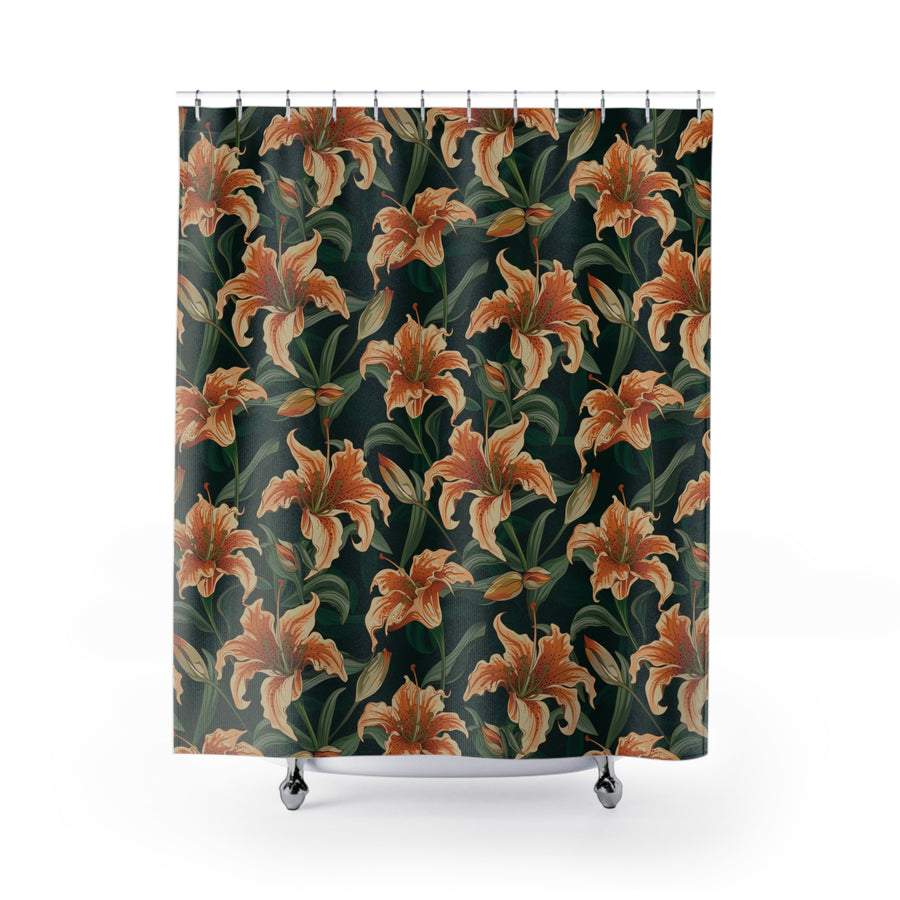 FIERCE BLOOM LEAF: Shower Curtain