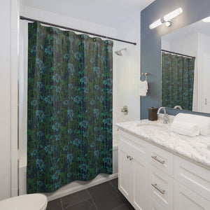 ELECTRIC LAGOON BLUE: Shower Curtain