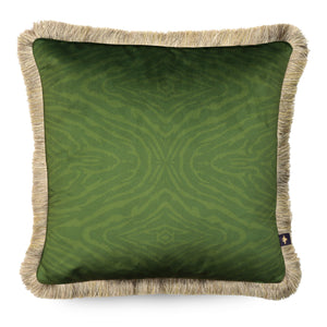 WILD WHISPERS GRASSLAND: fringed velvet cushion