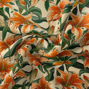 FIERCE BLOOM NECTAR: Velvet Fabric (per metre)