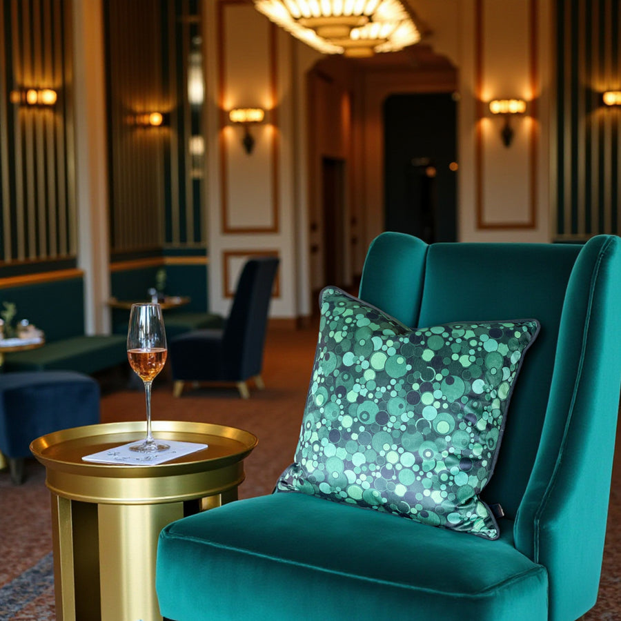 FIZZ SUPREME MALACHITE: velvet cushion