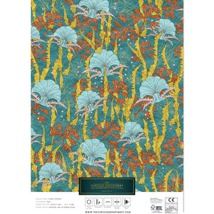 CORAL ODYSSEY TEAL: Wallpaper