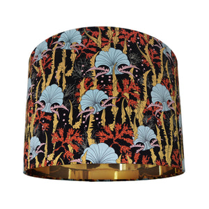 CORAL ODYSSEY BLACK: Velvet Lampshade