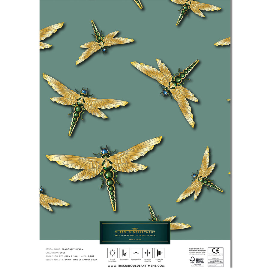 DRAGONFLY SWARM SAGE: Wallpaper – The Curious Department