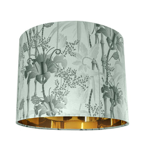 ELECTRIC LAGOON DEW: Velvet Lampshade