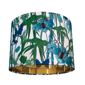 ELECTRIC LAGOON WHITE: Velvet Lampshade