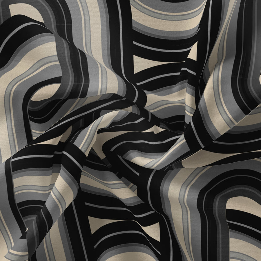 REBEL KNIT ONYX: Velvet Fabric (per metre)