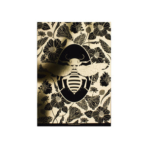 ELEMENTAL BEE print : black/ gold