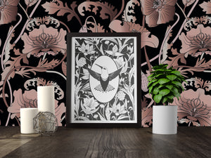 ELEMENTAL HUMMINGBIRD print : black/ white