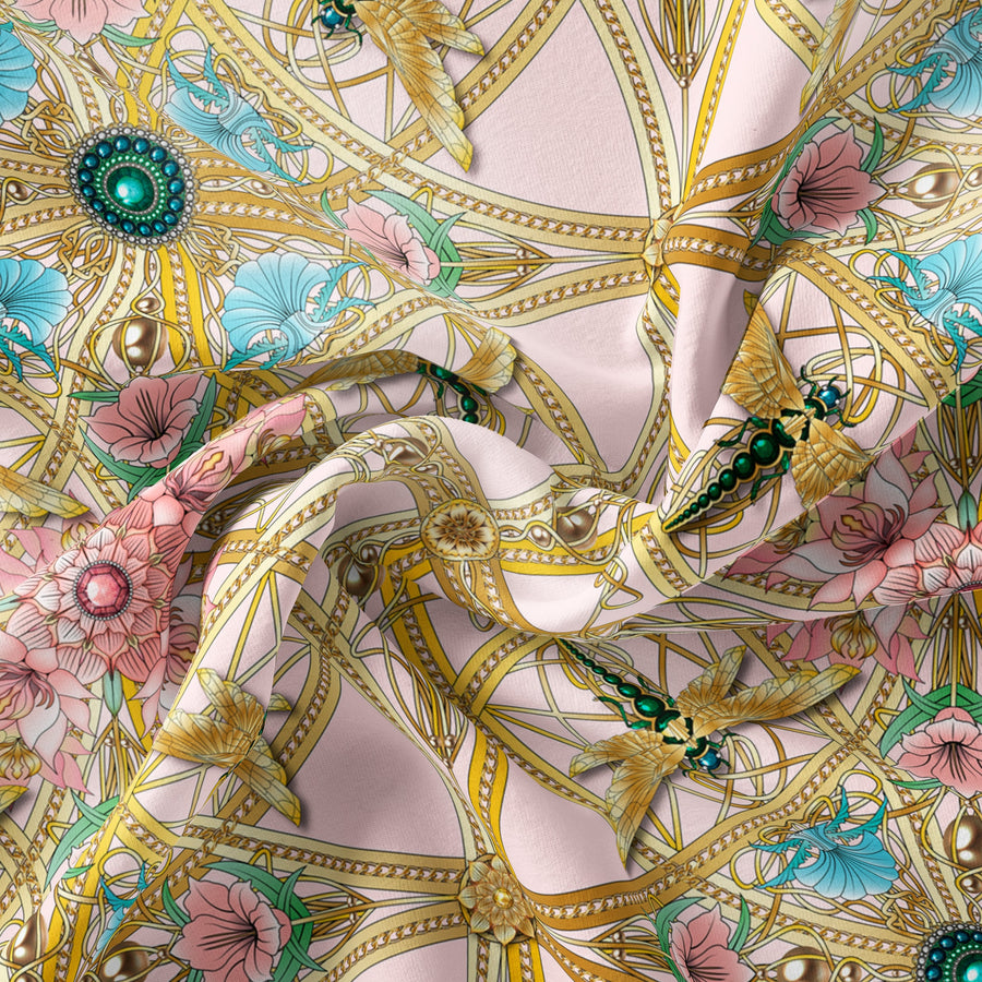 ZELLANDINE ROSÉ: Velvet Fabric (per metre)